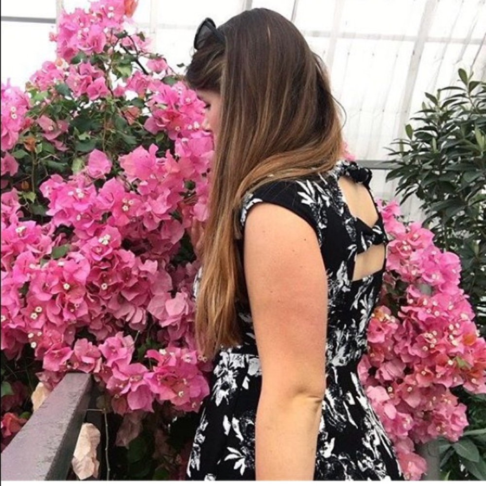 Floral fit and flare dress